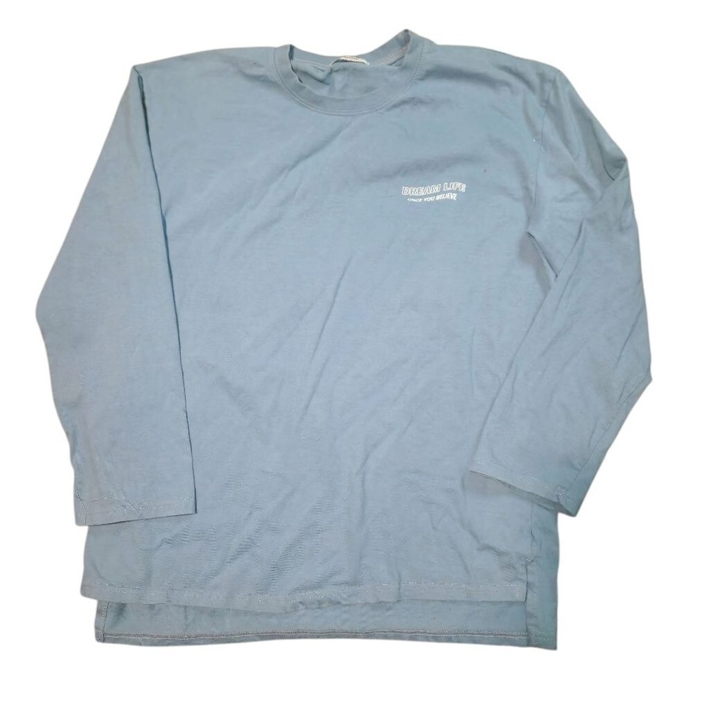 Chuu Fashion Long Sleeve T-Shirt Women's Size M Blue